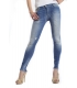 PLEASE jeggings slim fit buttons+ zip and rips DENIM P18ECE8QF NEW