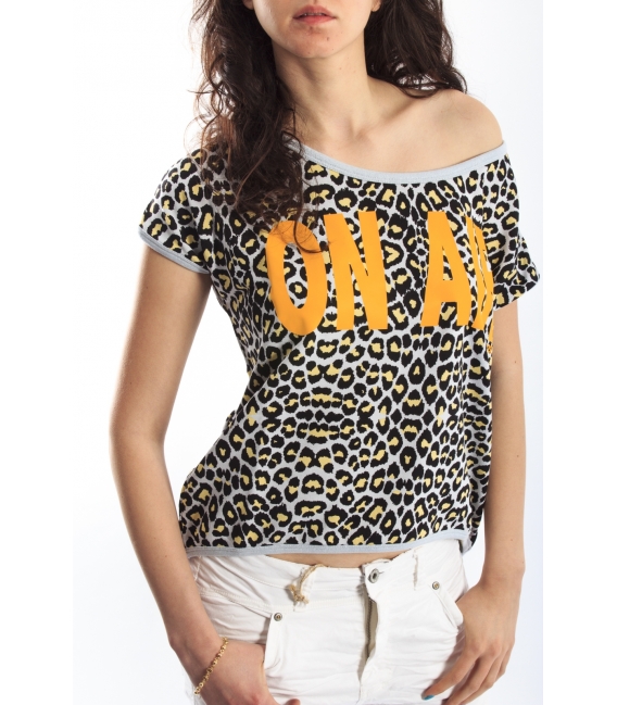 DENNY ROSE T-shirt/felpa maculata con stampa 45DR62022 SUMMER 2014 NEW