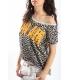 DENNY ROSE T-shirt/felpa maculata con stampa 45DR62022 SUMMER 2014 NEW