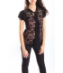 DENNY ROSE camicia con pizzo 2 pezzi art45DR41001 NERO/ROSA SPRING/SUMMER 2014
