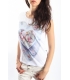 PLEASE t-shirt with print WHITE M3814924 NEW