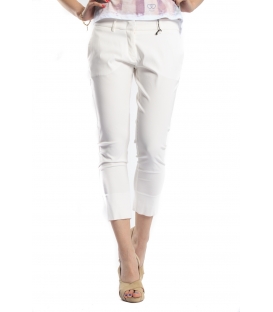 DENNY ROSE pantalone con spacchetto BIANCO 45DR22001 SUMMER 2014 NEW