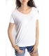 SUSY MIX Top/T-shirt dett. con bottoncini dietro 01002 WHITE new