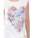 PLEASE t-shirt with print WHITE M3814003 NEW
