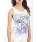 PLEASE t-shirt/ TOP with print WHITE R3814008 NEW