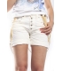 PLEASE shorts boyfriend baggy 5 buttons with braces WHITE OLD 3D P88DAV24U NEW