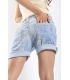 PLEASE shorts boyfriend baggy 5 buttons DENIM light elastic P88ADN90Q NEW