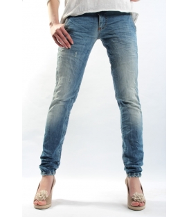 PLEASE jeans tasca taglio slim fit con strappi P09CBS07Q MEDIO CHIARO NEW lady 