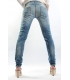 PLEASE jeans tasca taglio slim fit con strappi P09CBS07Q MEDIO CHIARO NEW lady 