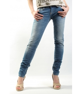 PLEASE jeans zip caviglia slim fit senza strappi P35EBS01Q MEDIO CHIARO NEW lady