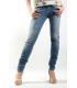 PLEASE jeans zip caviglia slim fit senza strappi P35EBS01Q MEDIO CHIARO NEW lady