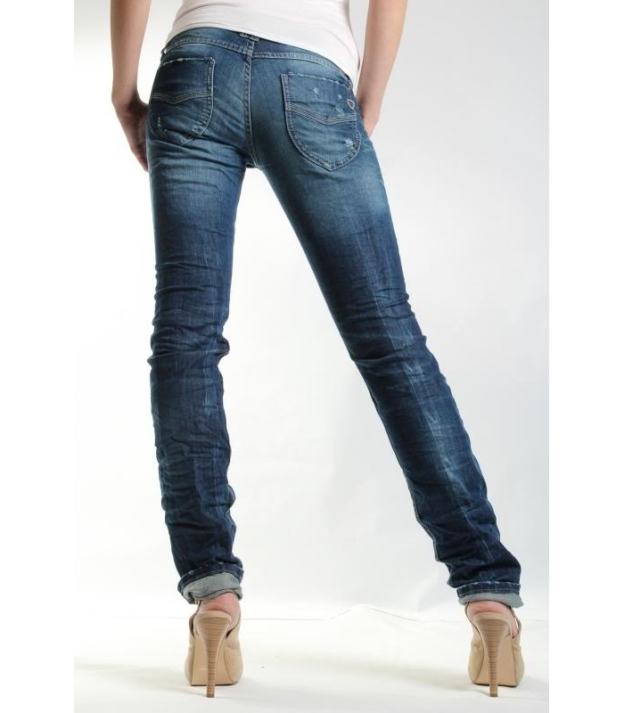PLEASE jeans slim fit vita bassa dritto P89CBS08Q MEDIO SCURO NEW