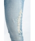 PLEASE jeans tasca taglio slim fit con strappi P09CBS02R CHIARO NEW lady