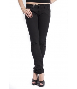 PLEASE jeans slim fit color with zip BLACK P24BAY0