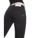 PLEASE jeans slim fit color with zip BLACK P24BAY0