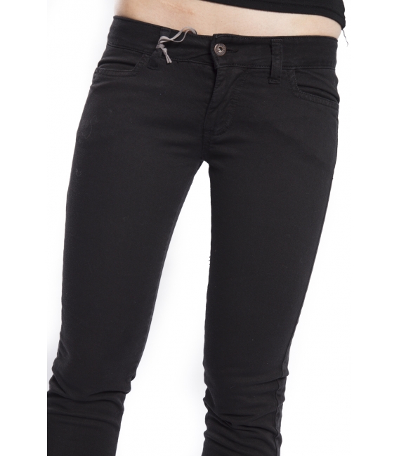 PLEASE jeans slim fit color with zip BLACK P24BAY0
