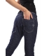 PLEASE jeans boyfriend baggy 3 buttons DARK DENIM + 3D P78ABQ2LL NEW