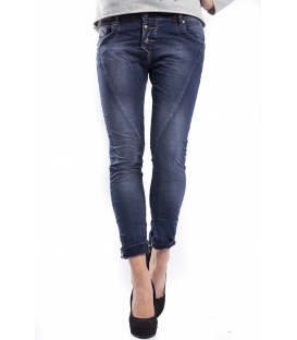 INNOVATIVE DESIGN jeans boyfriend baggy 3 buttons DENIM P78 NEW