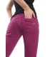 PLEASE jeans slim fit 3 buttons color EGG PLANT +3D P83ACV94U NEW