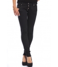 PLEASE jeans slim fit 3 buttons color BLACK +3D P83ACV94U NEW