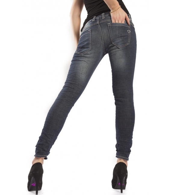 PLEASE jeans slim fit with zip DENIM P98FBQ2WQ NEW