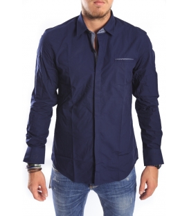 ANTONY MORATO Shirt slim BLU MARINE MMSL00189 NEW