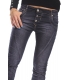 INNOVATIVE DESIGN jeans boyfriend baggy 3 buttons DARK DENIM 10287 P78 NEW