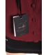 Miss Miss by Valentina Shirt/Bluose + necklace 7700Q BORDEAUX new