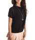 Miss Miss by Valentina Shirt/Bluose + necklace 7700Q BLACK new