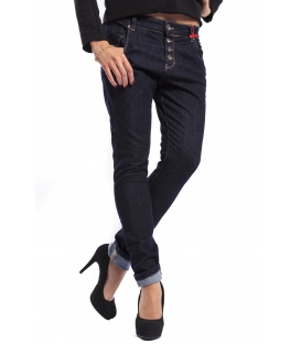 MISS MISS Jeans boyfriend 4 buttons 9855 DARK DENIM new