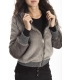Miss Miss by Valentina Eco pelliccia with zip+hood 214605 GREY new 