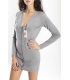 SLIDE OF LIFE long cardigan with buttons GREY NEW