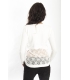 SLIDE OF LIFE jersey with lace WHITE NEW