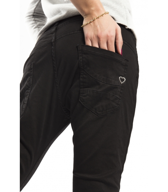 PLEASE jeans boyfriend baggy 3 buttons COLOR P78 new fabric BLACK