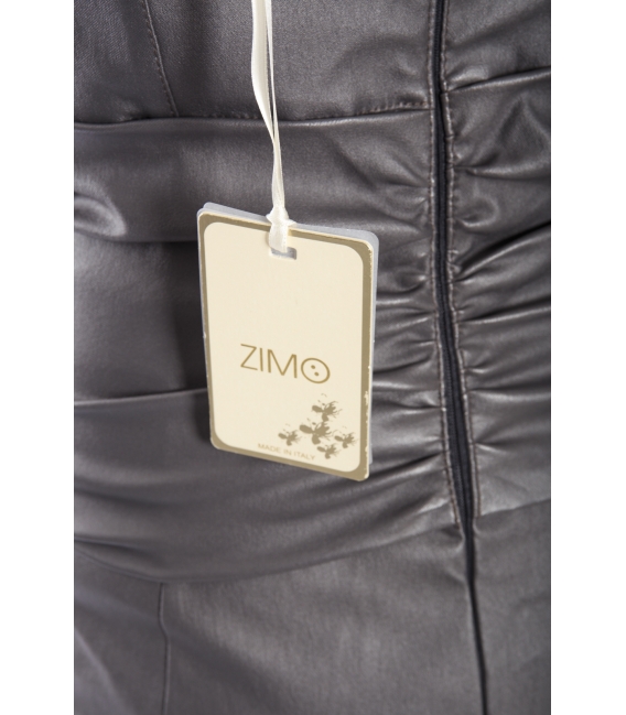 ZIMO abito con fascia e zip GRIGIO B8616 NEW