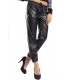 DENNY ROSE Pantalone ecopelle baggy NERO 51DR21021 FALL/WINTER 14-15 NEW