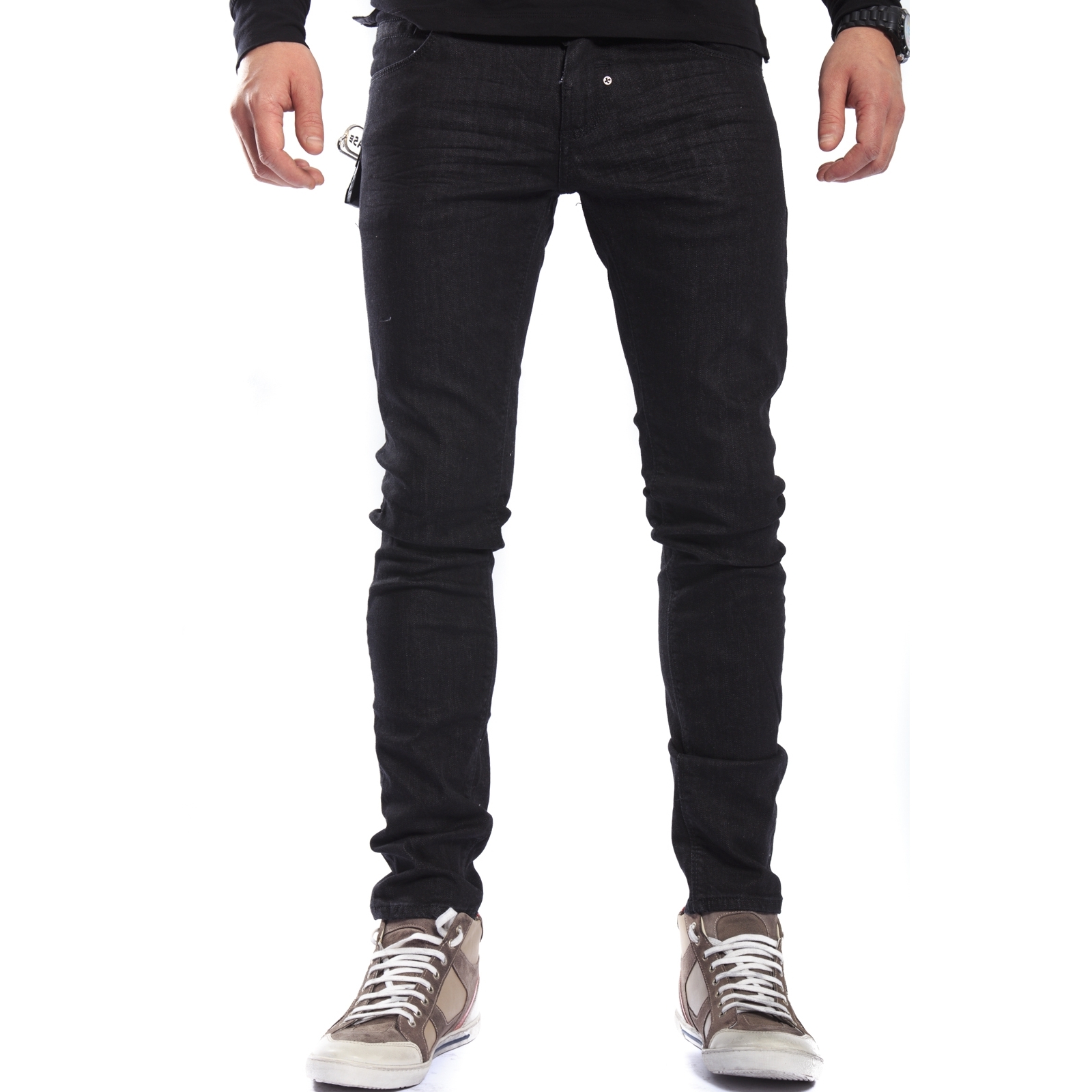 ANTONY MORATO Jeans Rudolph Super Skinny DENIM BLACK MMDT00093 NEW - Ejeans