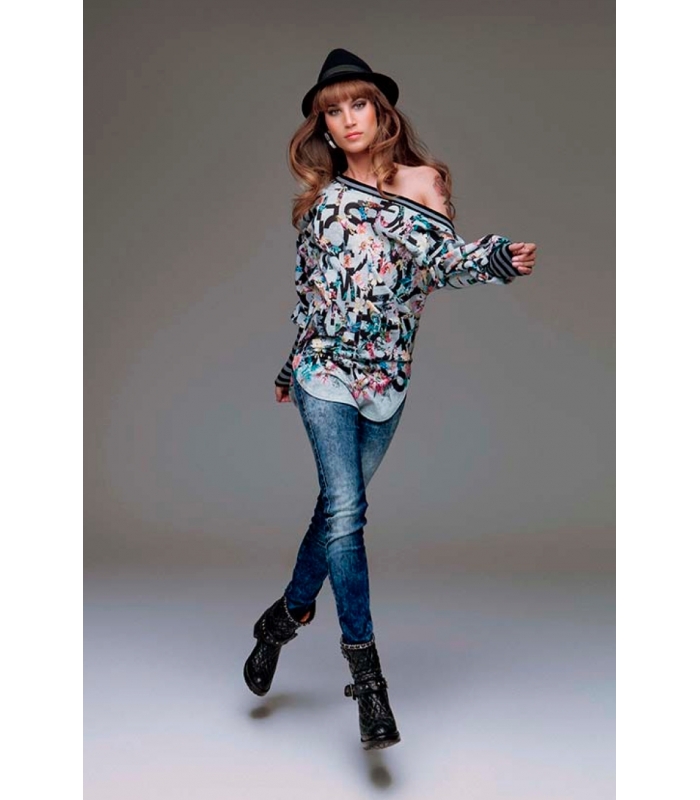 DENNY ROSE Jeans with elastic waist DENIM 51DR21015 FALL WINTER 14