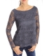 DENNY ROSE Blouse in lace with buttons GREY 51DR41003 FALL/WINTER 14-15 NEW