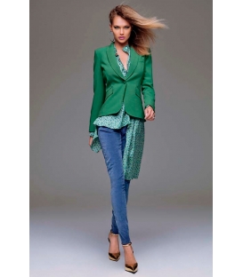 DENNY ROSE Pantalone in velluto VERDE 51DR21027 FALL/WINTER 14-15 NEW