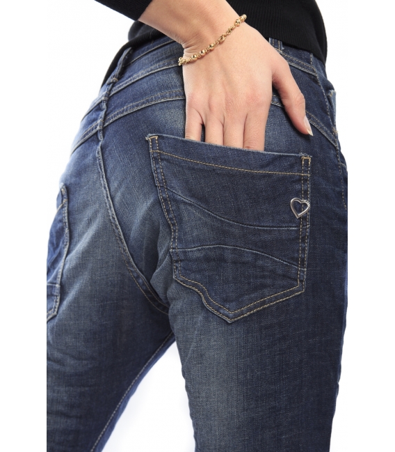 PLEASE jeans P78 2WQ boyfriend baggy 3 buttons DARK DENIM vintage deluxe NEW