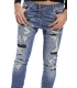 PLEASE jeans P78ABQ2RJ boyfriend baggy 3 butt.with rips DENIM vintage deluxe NEW