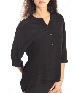 SUSY MIX Blusa con bottoni NERO Art. 4140 FALL/WINTER 14-15