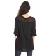 SUSY MIX BLOUSE with buttons BLACK Art. 44486 FALL/WINTER 14-15