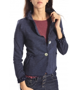 SUSY MIX Jacket with buttons and pois BLUE Art. 173 FALL/WINTER 14-15 