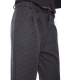 IMPERIAL Pants boyfriend baggy in wool GREY/BLACK P41873028 NEW