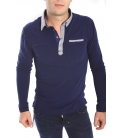 ANTONY MORATO Jersey with neck shirt BLUE MARINE MMRL00130 NEW 