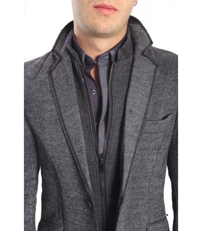 ANTONY MORATO Jersey blazer with contrasting edges GREY MMJA00139