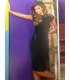 DENNY ROSE Dress with perforated detail BLACK 51DR12003 FALL/WINTER 14-15 NEW