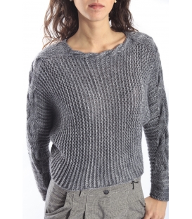 PLEASE maglia sweater in wool GREY M46482025 NEW